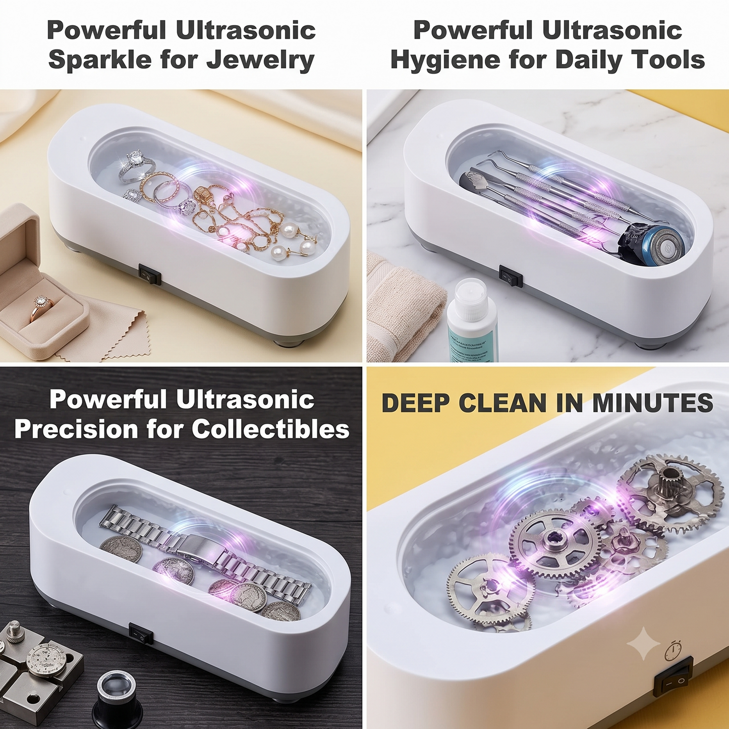 Ultrasonic Jewellery & Glasses Cleaner | Deep Cleaning Machine
